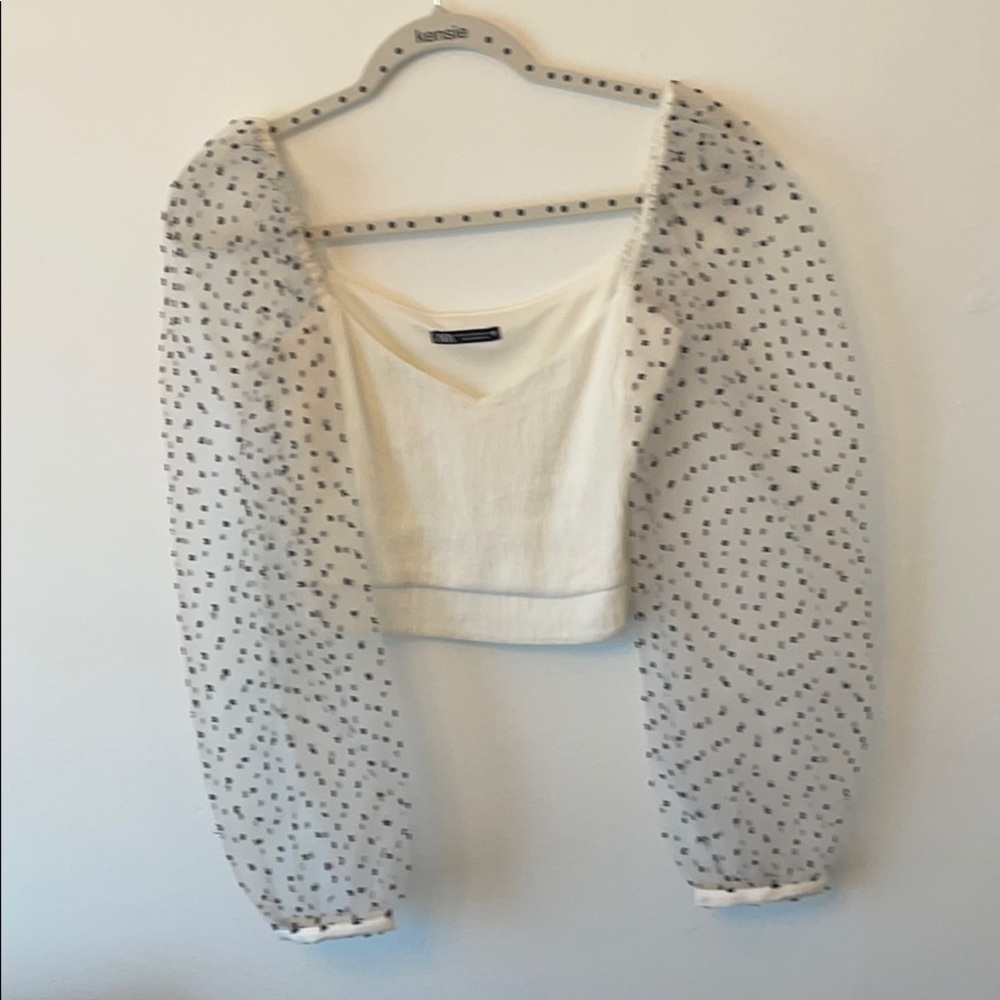 Zara crop shirt